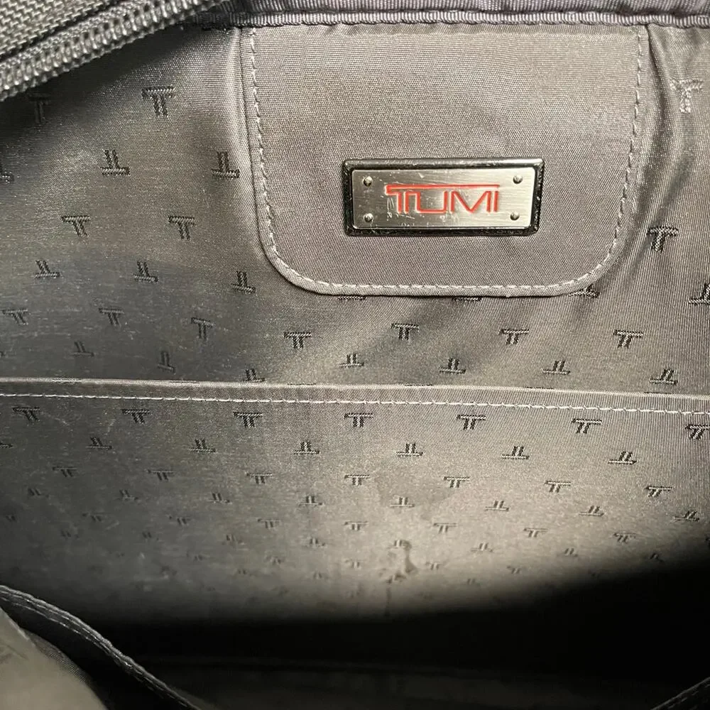 TUMI Leather Trimmed Canvas Briefcase Description Tumi Briefcase Blank - Picture 11 of 12